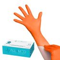 All4med jednorazowe rękawice diagnostyczne nitrylowe pomarańczowe xl