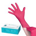 All4med jednorazowe rękawice diagnostyczne nitrylowe malinowe m